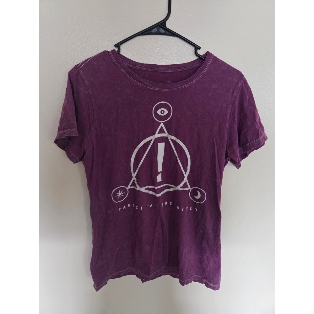 Panic At The Disco Purple Mineral Wash Graphic Band T-Shirt Small